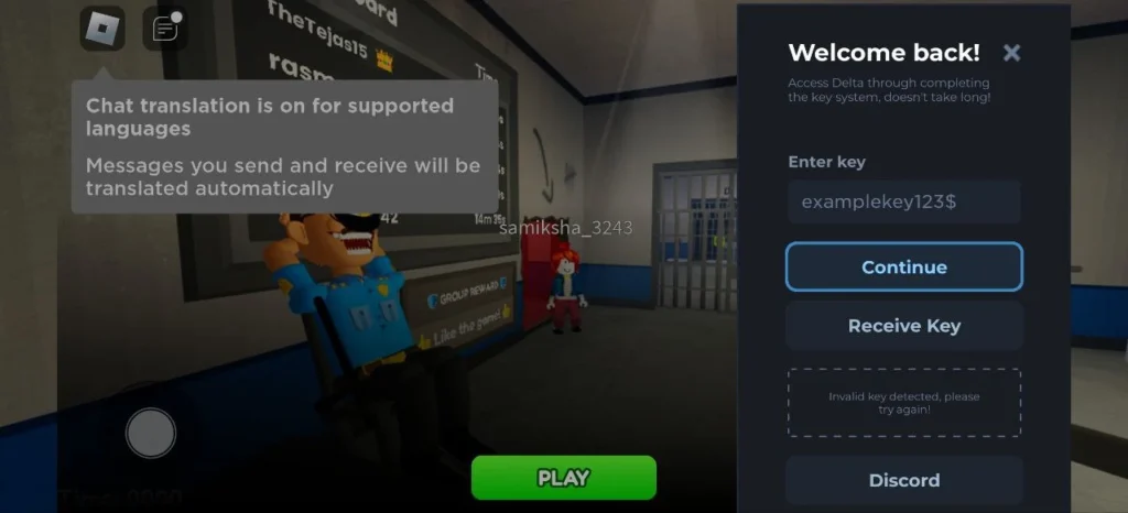 Delta Receive Key