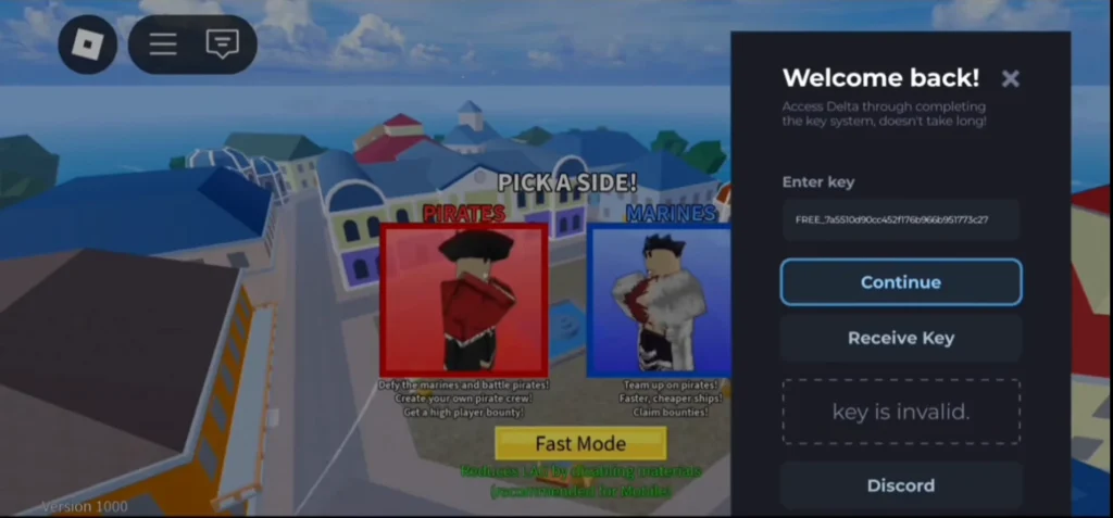 Paste delta key